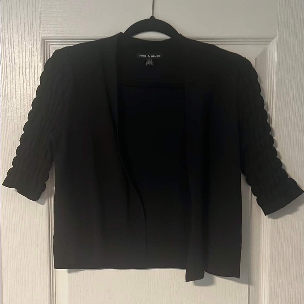 Cable & Gauge Elegant Black Knitwear Cardigan